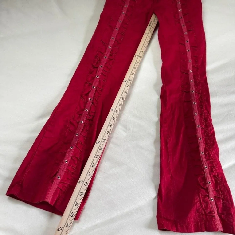 Y2k red low rise‎ pants  y2k san julian red pants